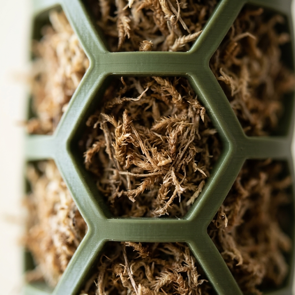 Close-up of the precision lattice structure